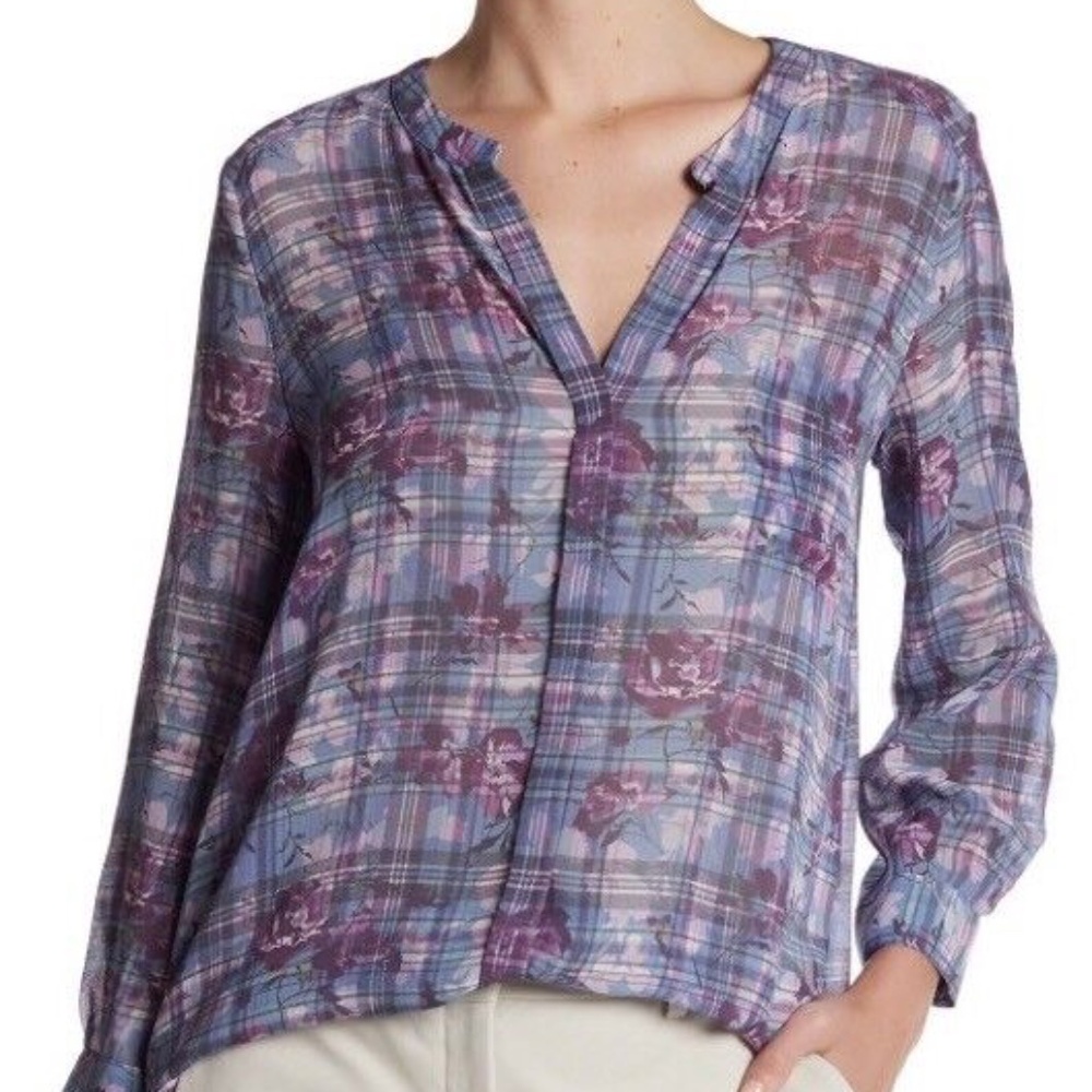 Joie Silk Brigid Blouse in Clear Skies